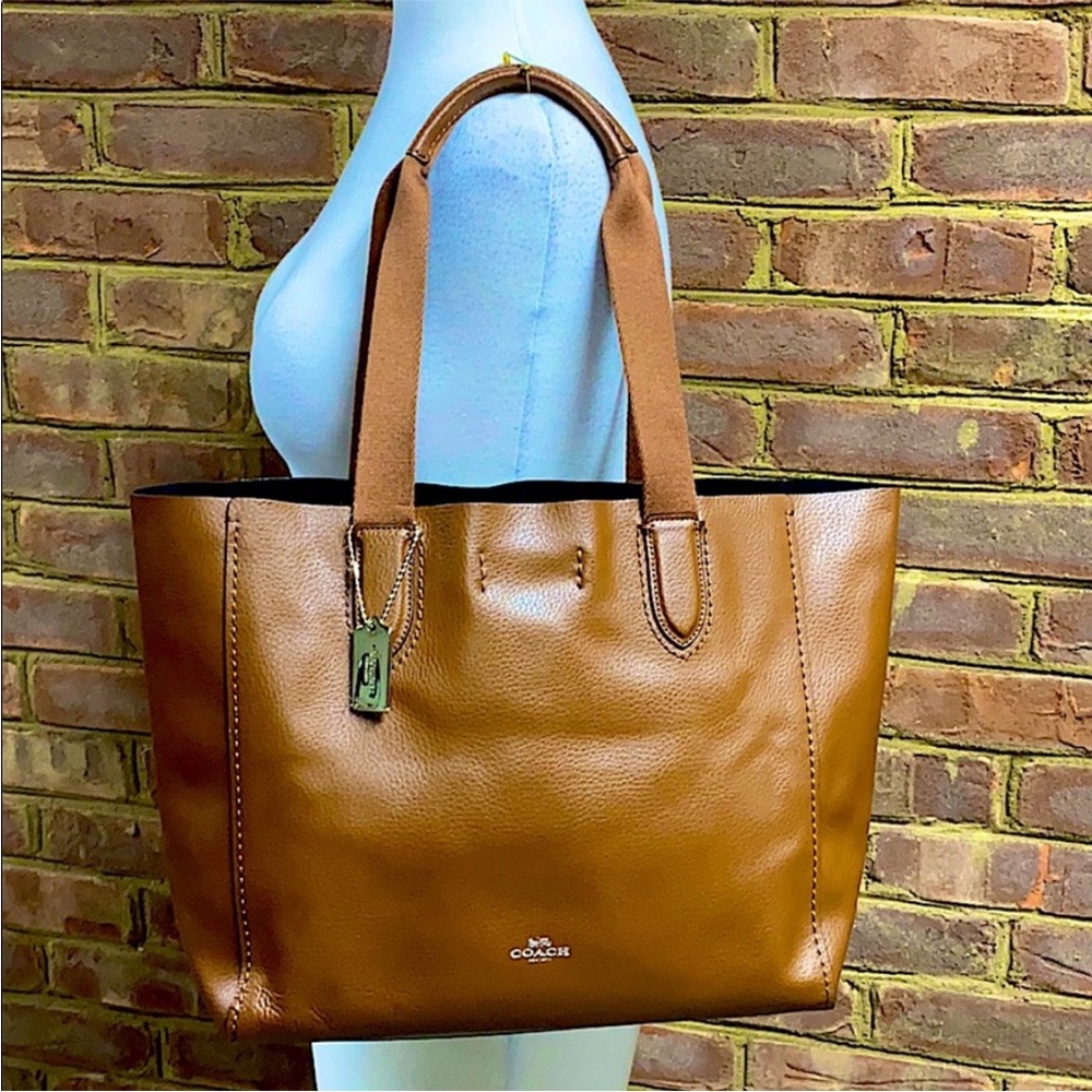 Coach leather Derby Saddle Shoulder Tote Bag